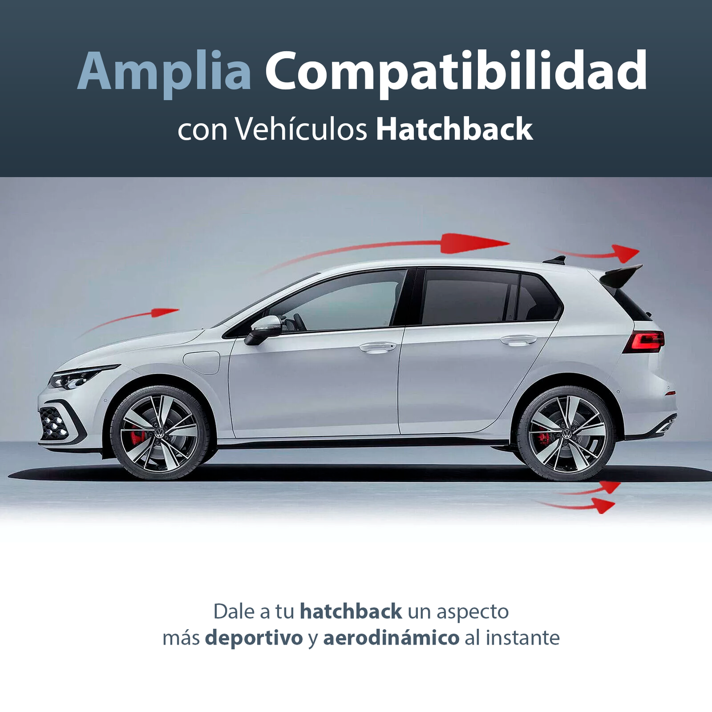 Aleron Mate Hatchback Spoiler Cola Pato Embellecedor Cajuela