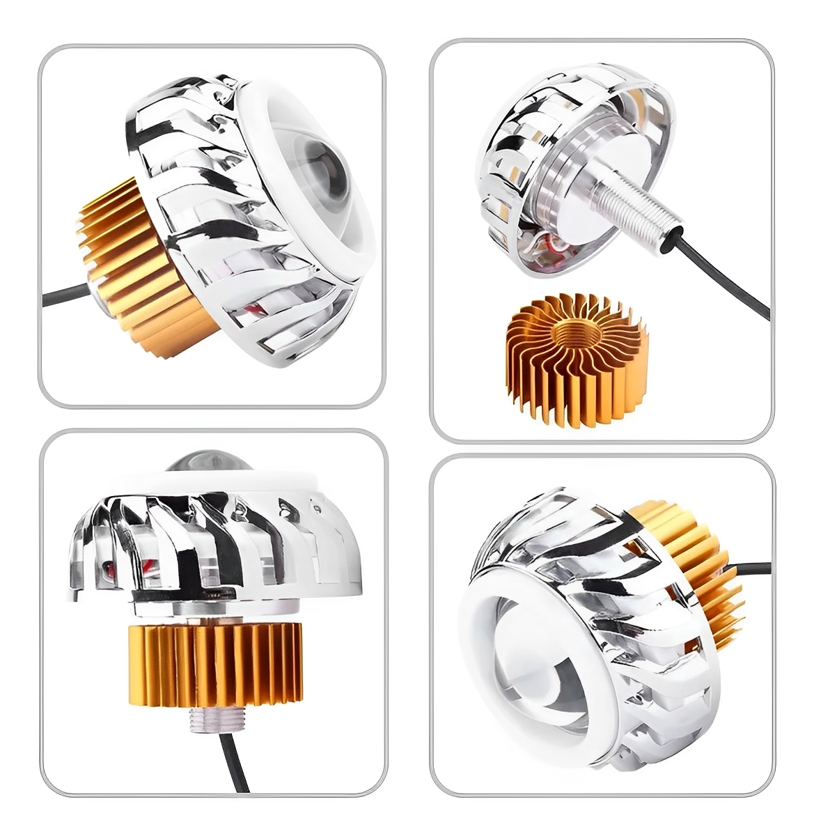 Faro Ojo Angel Y Demonio Lupa Led Moto Auto