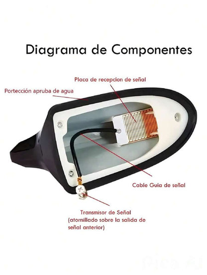 Vmingo Antena Aleta Tiburon Universal Radio Fm/am Señal Estereo Vmingo Mexico