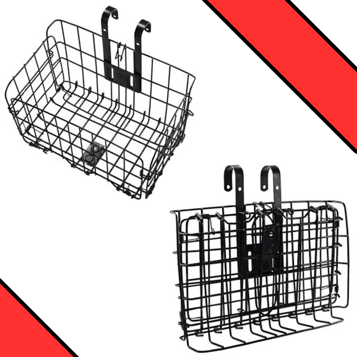 Canasta Bicicleta Soporte Plegable Canastilla Rejilla Acero