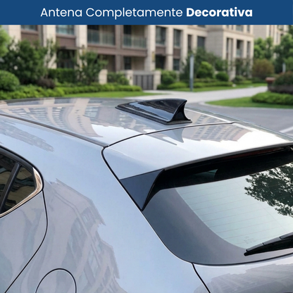 Antena Auto Aleta Tiburon Cubierta Decorativa Negro 30cm