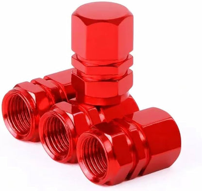 Tapon Pivote Valvula Cubre Llanta Aluminio Auto Moto 4-pieza
