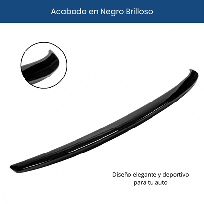 Aleron Cola De Pato Auto Cajuela Universal Negro Piano 120cm