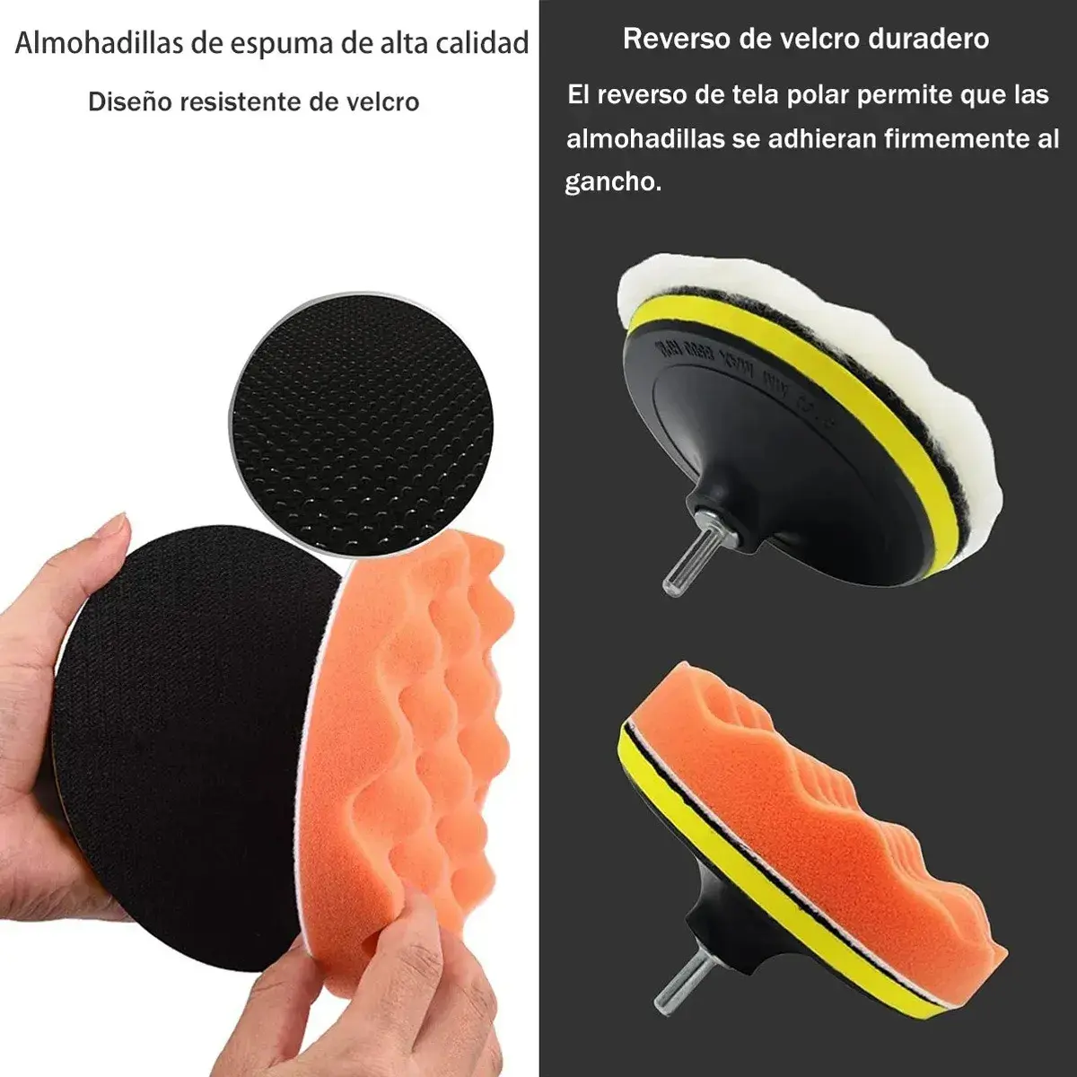 Kit 11 Pz Esponjas Borlas Para Pulir Auto Taladro 3 Pulgadas