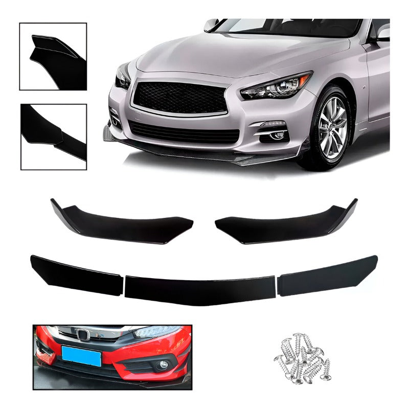 Lip 5pzs Splitter Delantero Universal Pico Facia Plastico