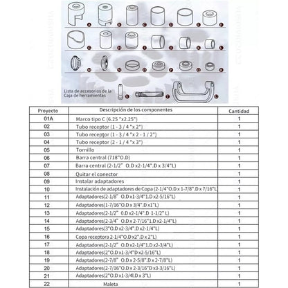 Extractor Rotula Prensa Instalador Montar Desmontar 2wd 4wd