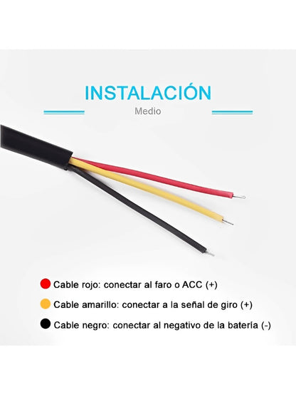 Par Tira Led Drl Flexible Direccional Secuencial Auto/Moto 60cm Compatibilidad Universal 12V impermeable IP65