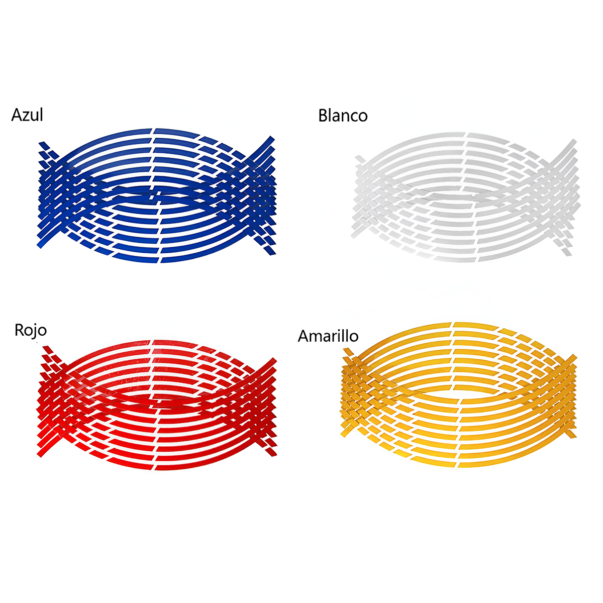Tira Cortes Reflejante Cinta Pegatina Auto Moto Rin 15-18