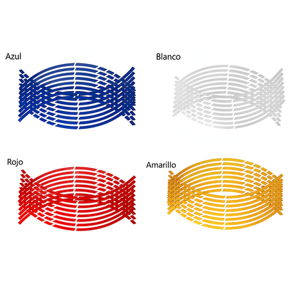 Tira Cortes Reflejante Cinta Pegatina Auto Moto Rin 15-18