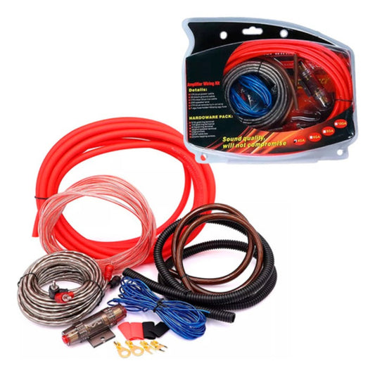 Kit Amplificador Instalacion Cable Rca  Audio Auto 4ga