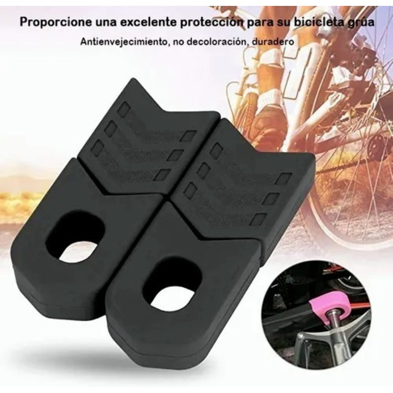 Protector Biela Bicicleta Silicon Crank Mtb Ciclismo 4 Pzas