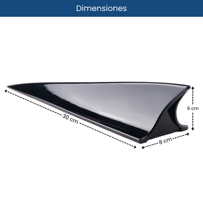 Antena Auto Aleta Tiburon Cubierta Decorativa Negro 30cm