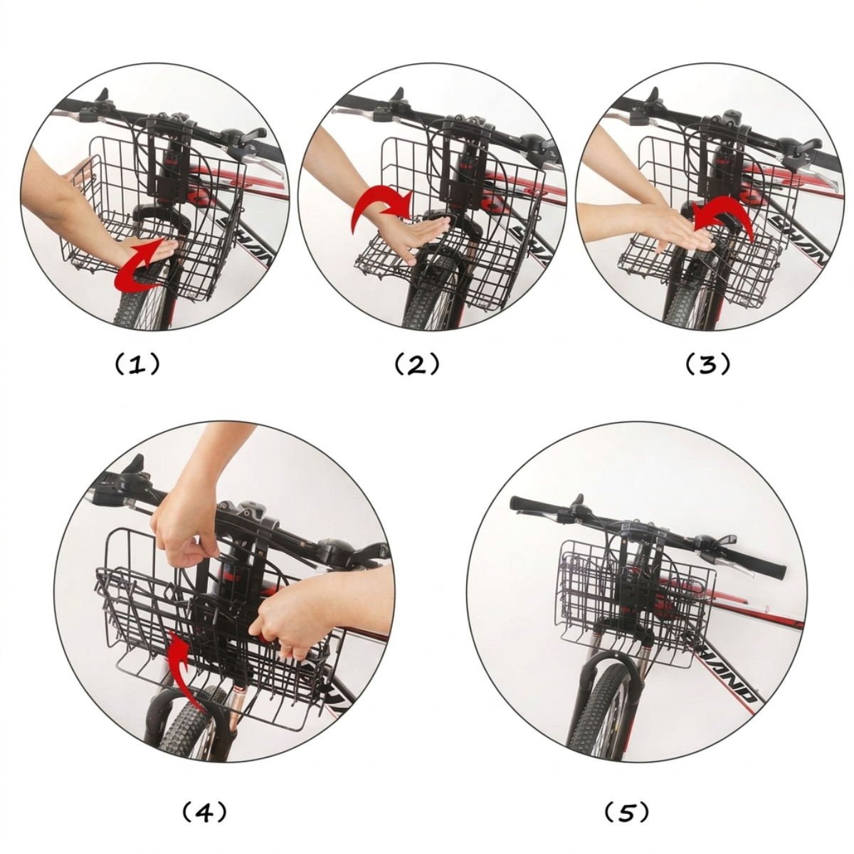 Canasta Bicicleta Soporte Plegable Canastilla Rejilla Acero