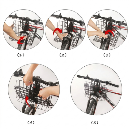 Canasta Bicicleta Soporte Plegable Canastilla Rejilla Acero