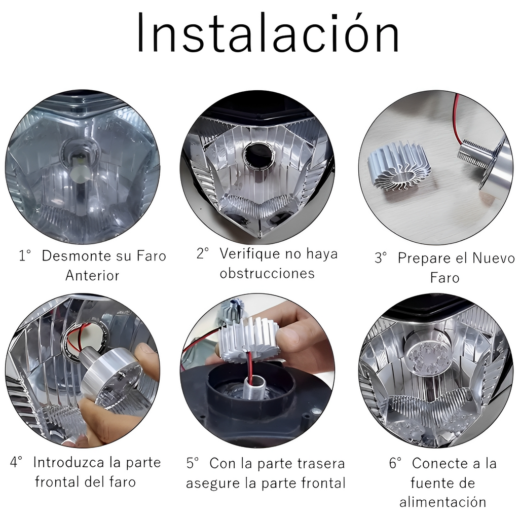 Faro Ojo Angel Y Demonio Lupa Led Moto Auto