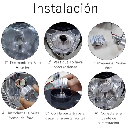 Faro Ojo Angel Y Demonio Lupa Led Moto Auto