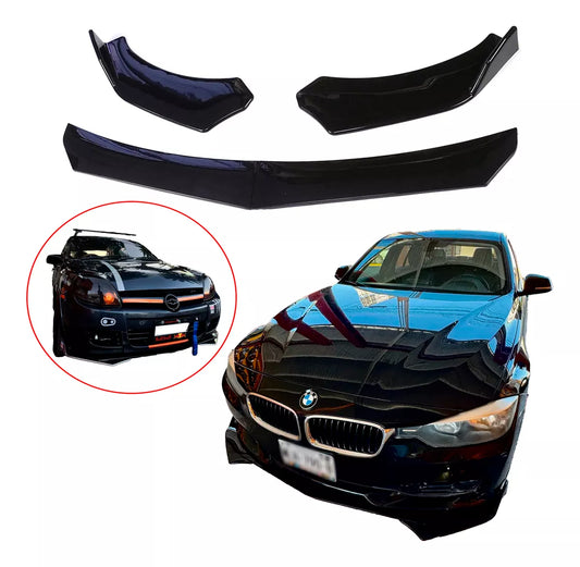 Lip Splitter Universal Plástico Facia Delantero 3 Piezas