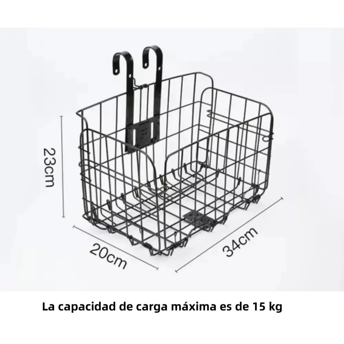 Canasta Bicicleta Soporte Plegable Canastilla Rejilla Acero