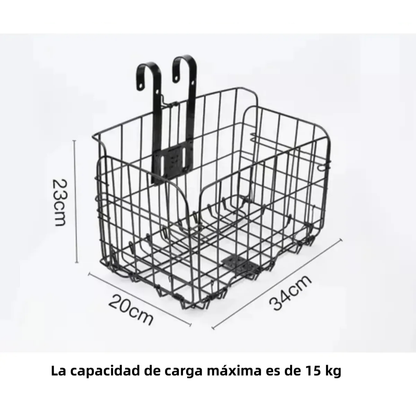 Canasta Bicicleta Soporte Plegable Canastilla Rejilla Acero