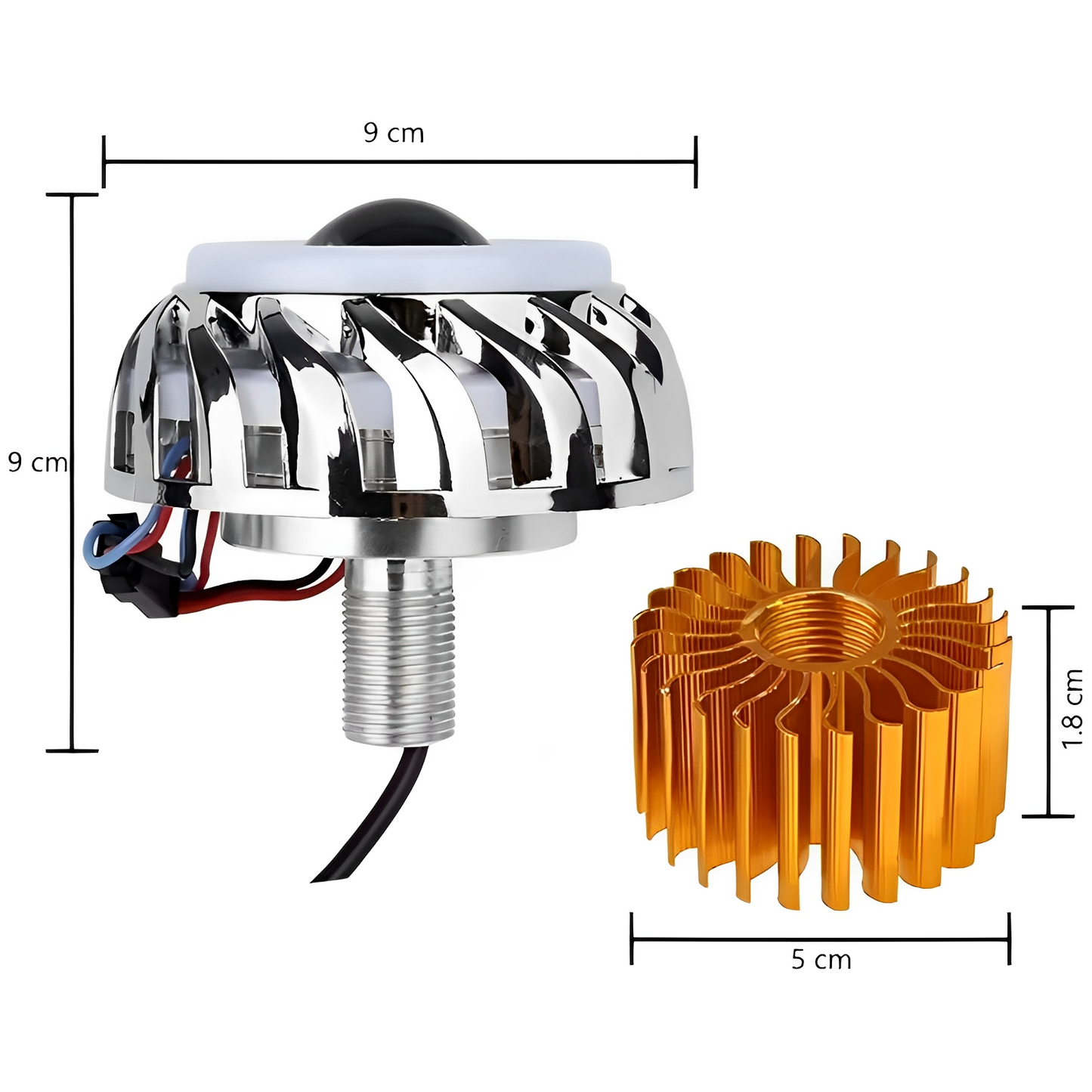 Faro Ojo Angel Y Demonio Lupa Led Moto Auto