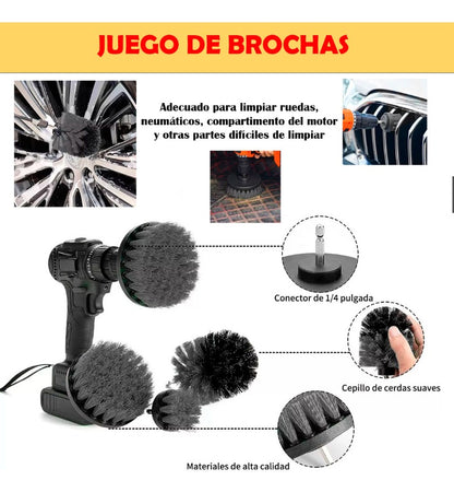 Kit Limpieza Coche Cepillo Esponja Automotriz Set 27pz 110v
