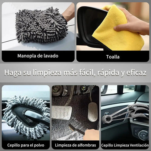 Kit 23pz Limpieza Coche Esponja Almohadillas Pulidoras Gris