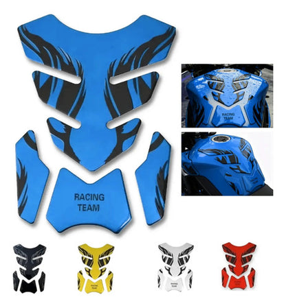 Sticker 3d Protector Cubre Tanque Moto Calcomania Flama Pescado Fishbone
