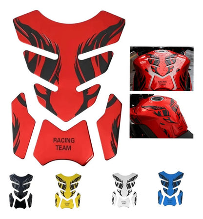 Sticker 3d Protector Cubre Tanque Moto Calcomania Flama Pescado Fishbone