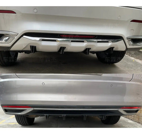 Spoiler Difusor Doble Trasero Universal Aleta Auto Canards