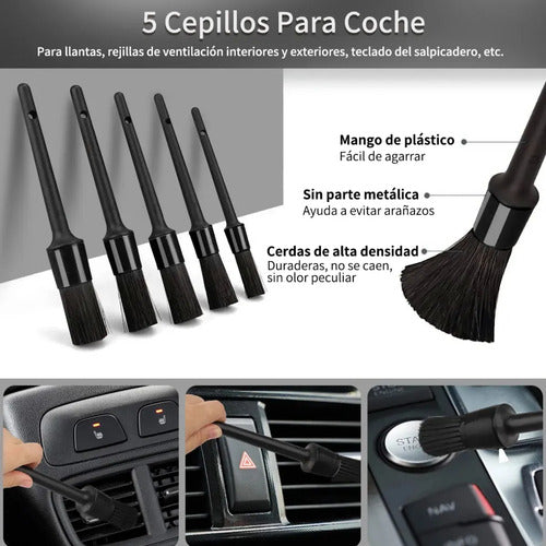 Kit 23pz Limpieza Coche Esponja Almohadillas Pulidoras Gris