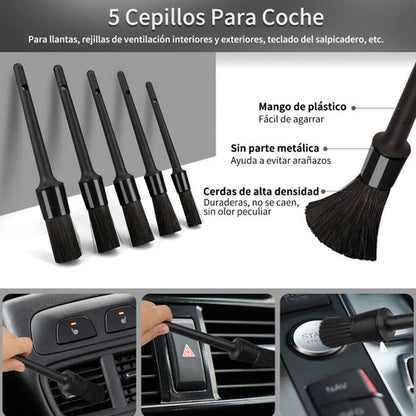 Kit 23pz Limpieza Coche Esponja Almohadillas Pulidoras Gris