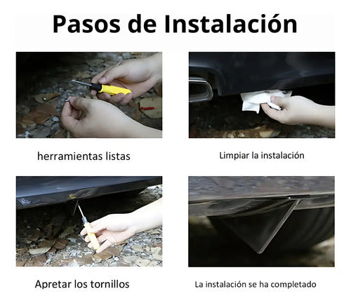 Spoiler Difusor Doble Trasero Universal Aleta Auto Canards