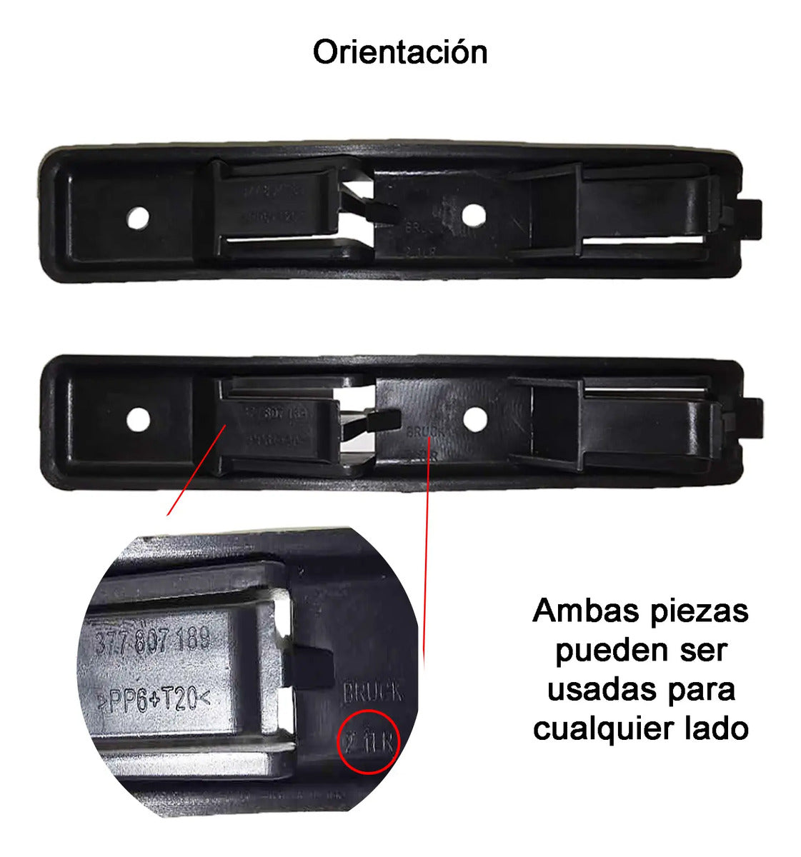 Par Guias Soporte Facia Defensa Delantera Pointer 2000-2005