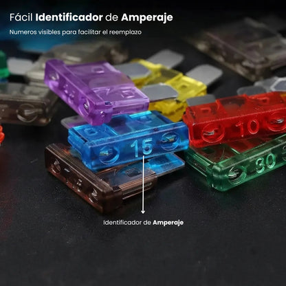 Kit 300 Piezas Fusibles Automotrices Cuchilla Con Caja Pinza
