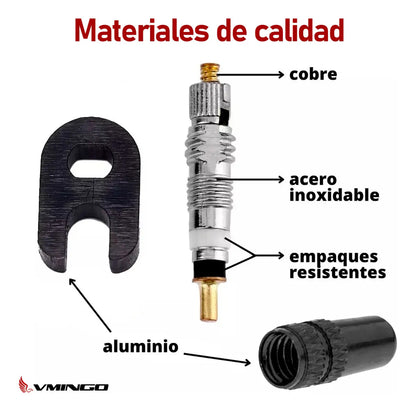 Kit 4 Nucleos Valvula Presta Francesa Tubeless Extractor