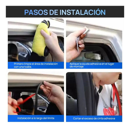 5m Sellador Tipo D Goma Puerta Moldura Protector Auto Tira