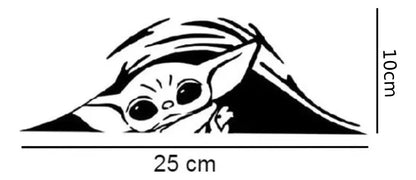 Sticker Baby Yoda Grogu Star Wars Mandalorian Cajuela