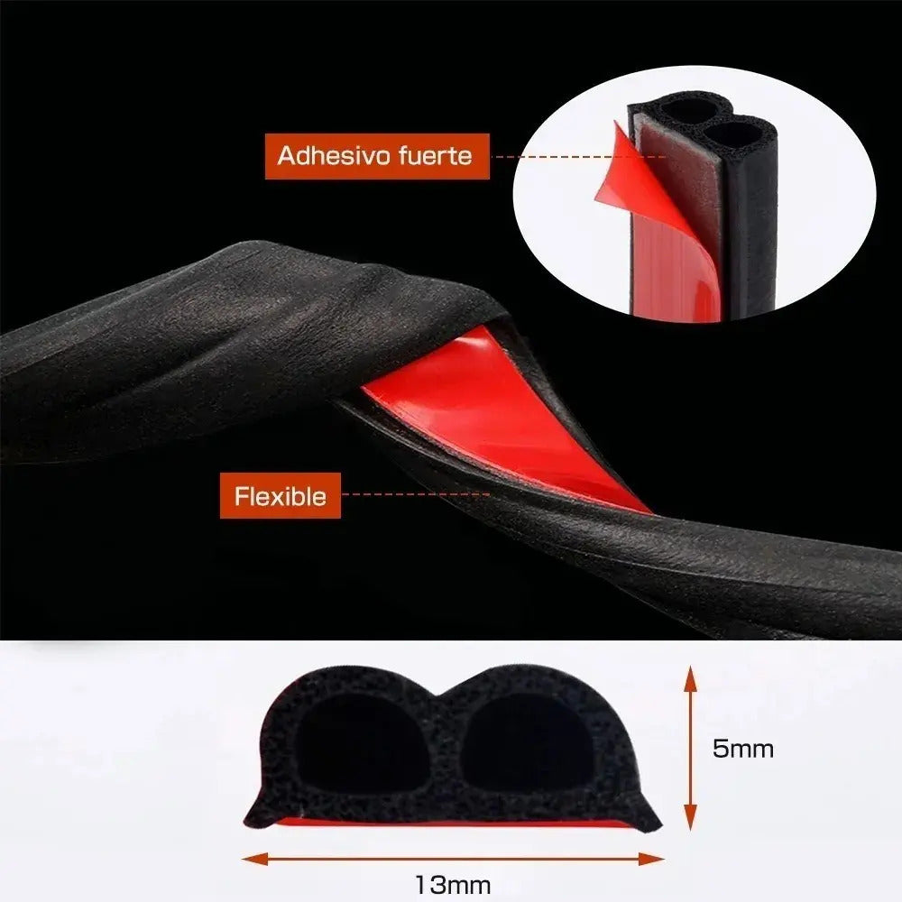 10m Cinta Protector Hule Sellado Puerta Borde Auto Tipo B