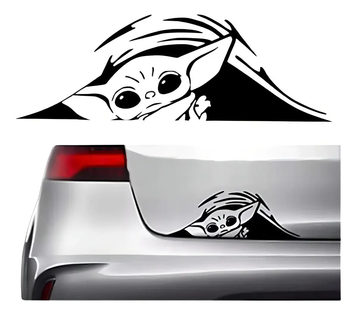 Sticker Baby Yoda Grogu Star Wars Mandalorian Cajuela