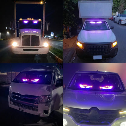 Pantalla Led Ojo Diablo Luces Auto Camión Modos Usb 2pz