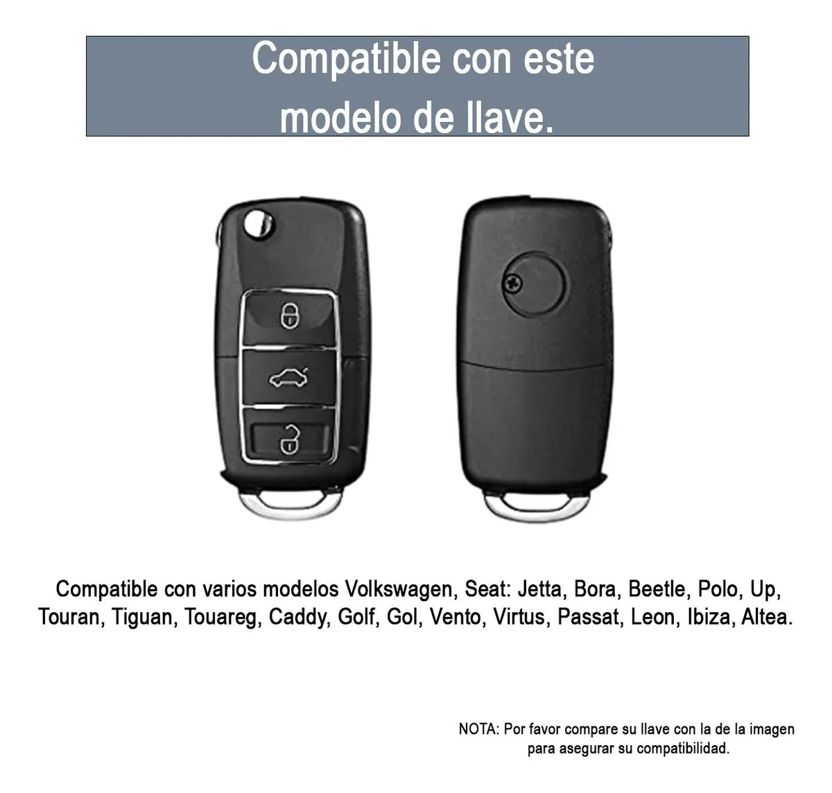 Carcasa Funda Llave Protector Vw Jetta Bora Polo Vento Seat