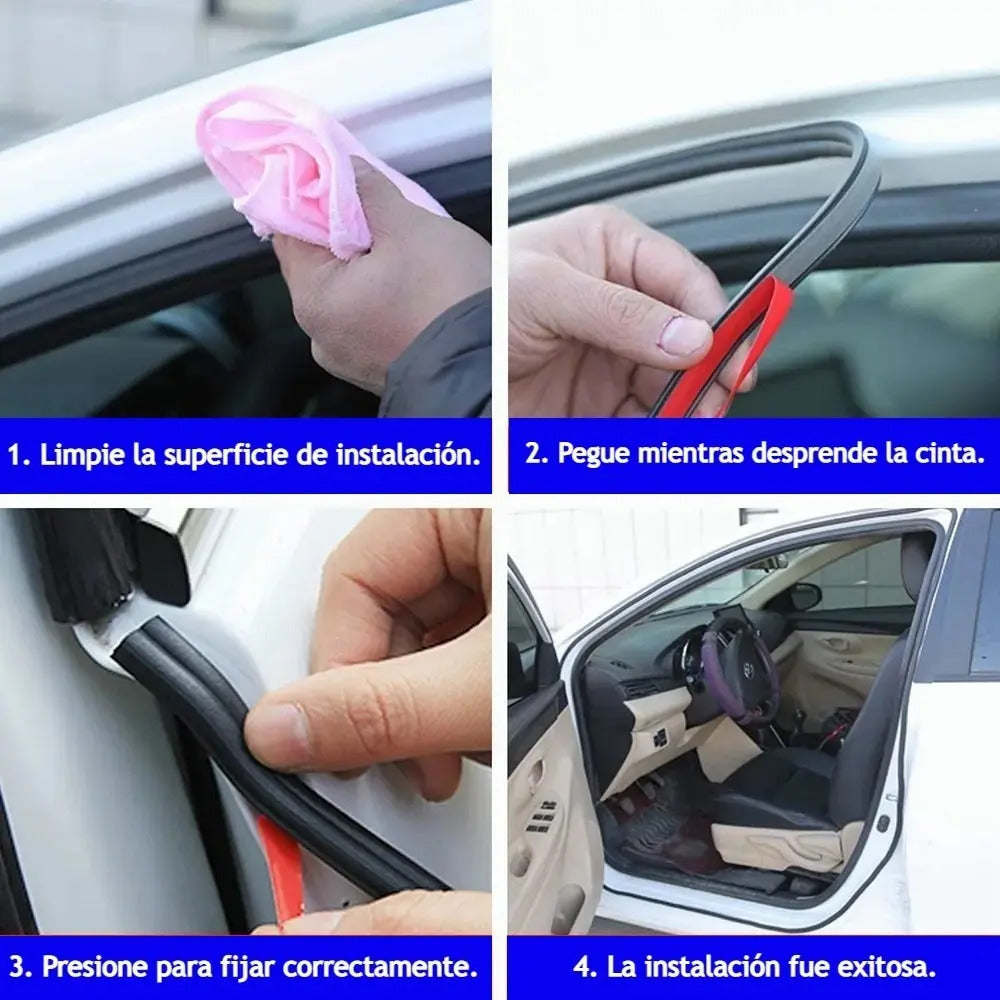 10m Cinta Protector Hule Sellado Puerta Borde Auto Tipo B