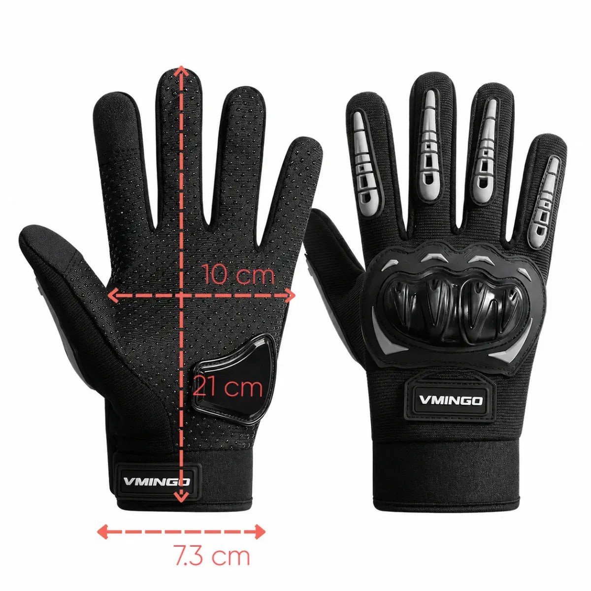 Par Guantes Moto Pantalla Tactil Bici Motocross Scooters Proteccion 3d Equitacion Montañismo Patinaje Unitalla Antiderrape Anticolision Ergonomico Completo Negro