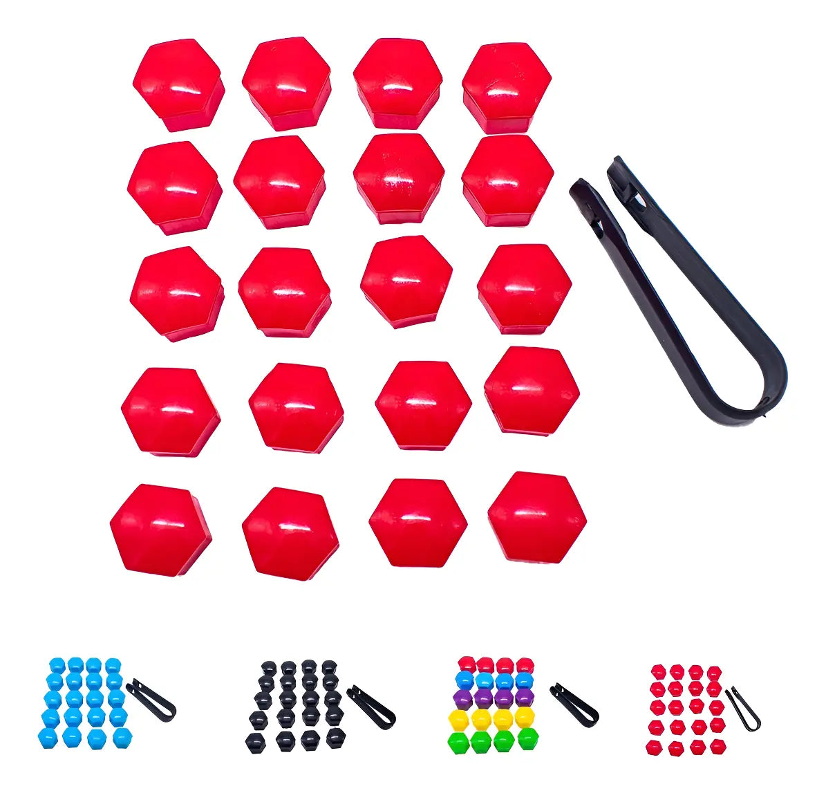 Tapon Hexagonal 20 Piezas Deportivo Cubre Birlo Tapa Perno 17mm Decorativo