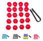 Tapon Hexagonal 20 Piezas Deportivo Cubre Birlo Tapa Perno 17mm Decorativo