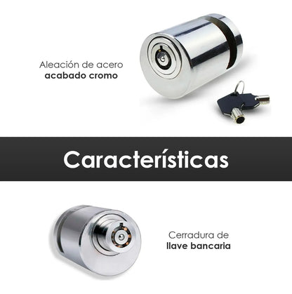 Candado Acero Bloqueo Freno Disco Moto Antirrobo Impermeable