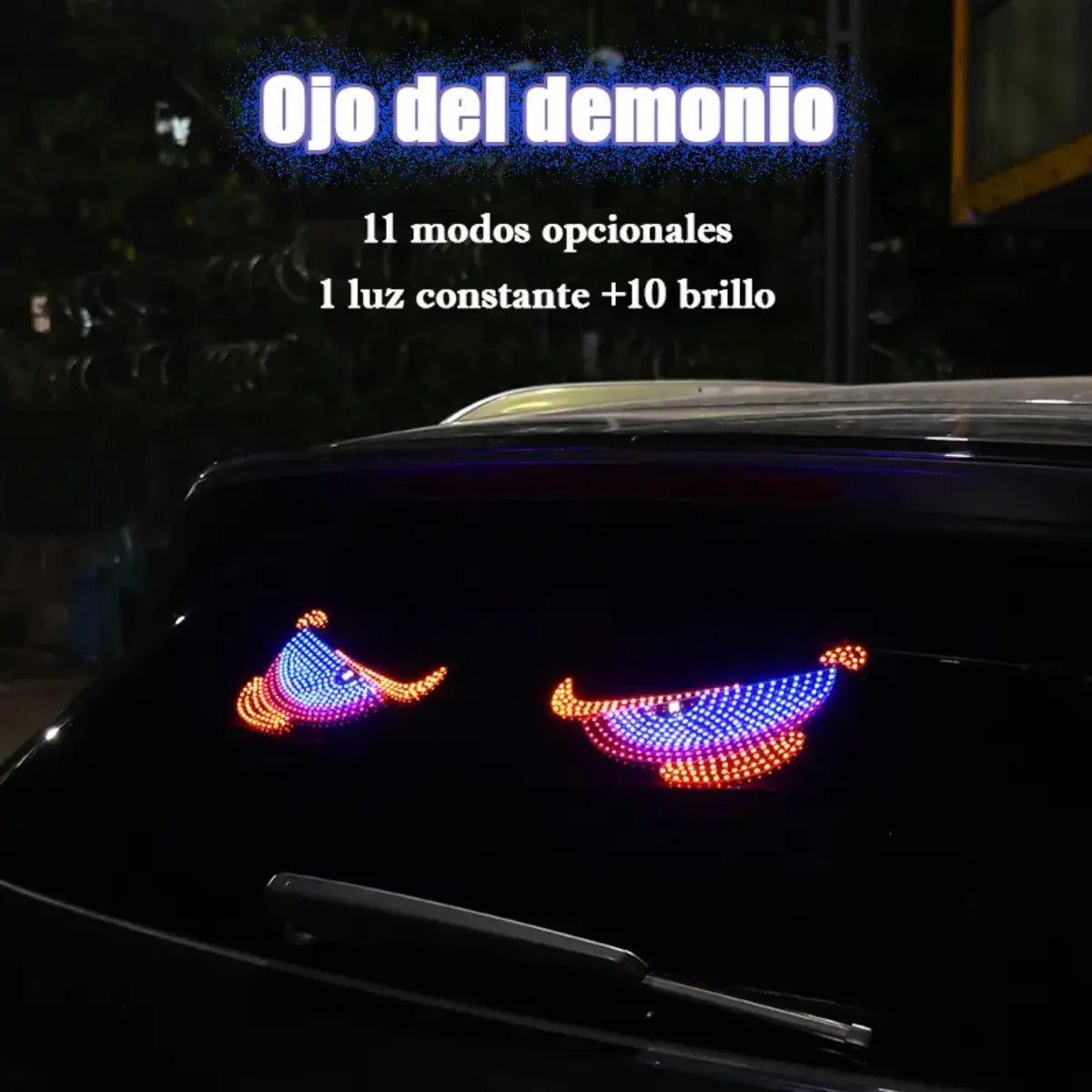 Pantalla Led Ojo Diablo Luces Auto Camión Modos Usb 2pz