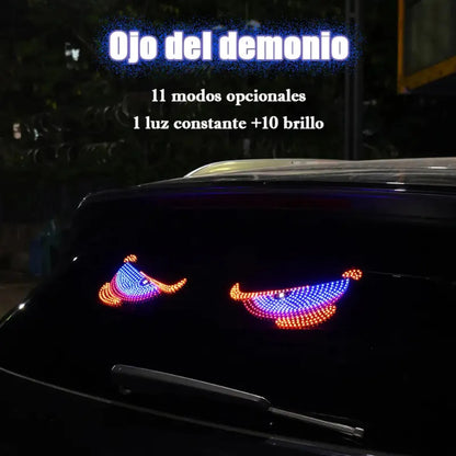 Pantalla Led Ojo Diablo Luces Auto Camión Modos Usb 2pz