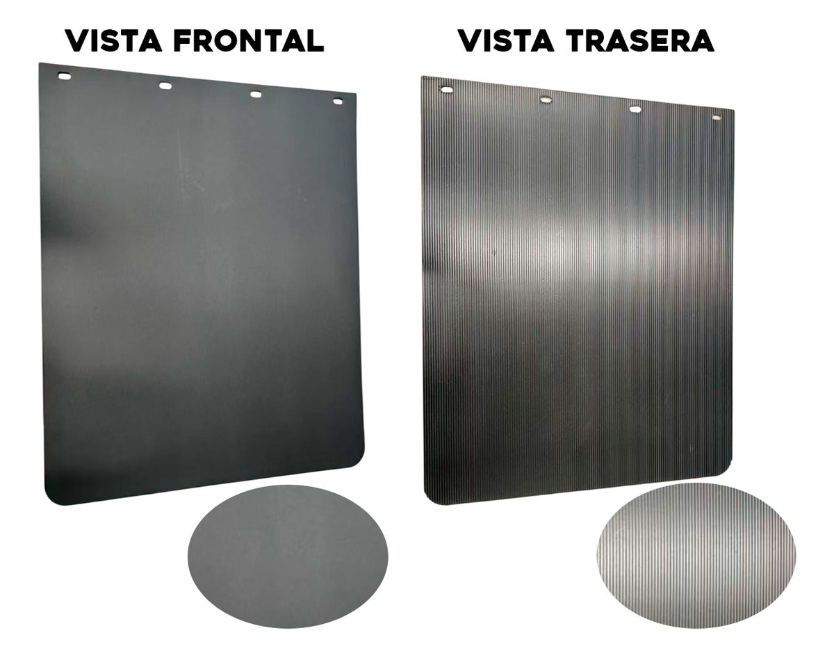 Par Loderas Negra Lisa Camion Trailer Hule Flexible