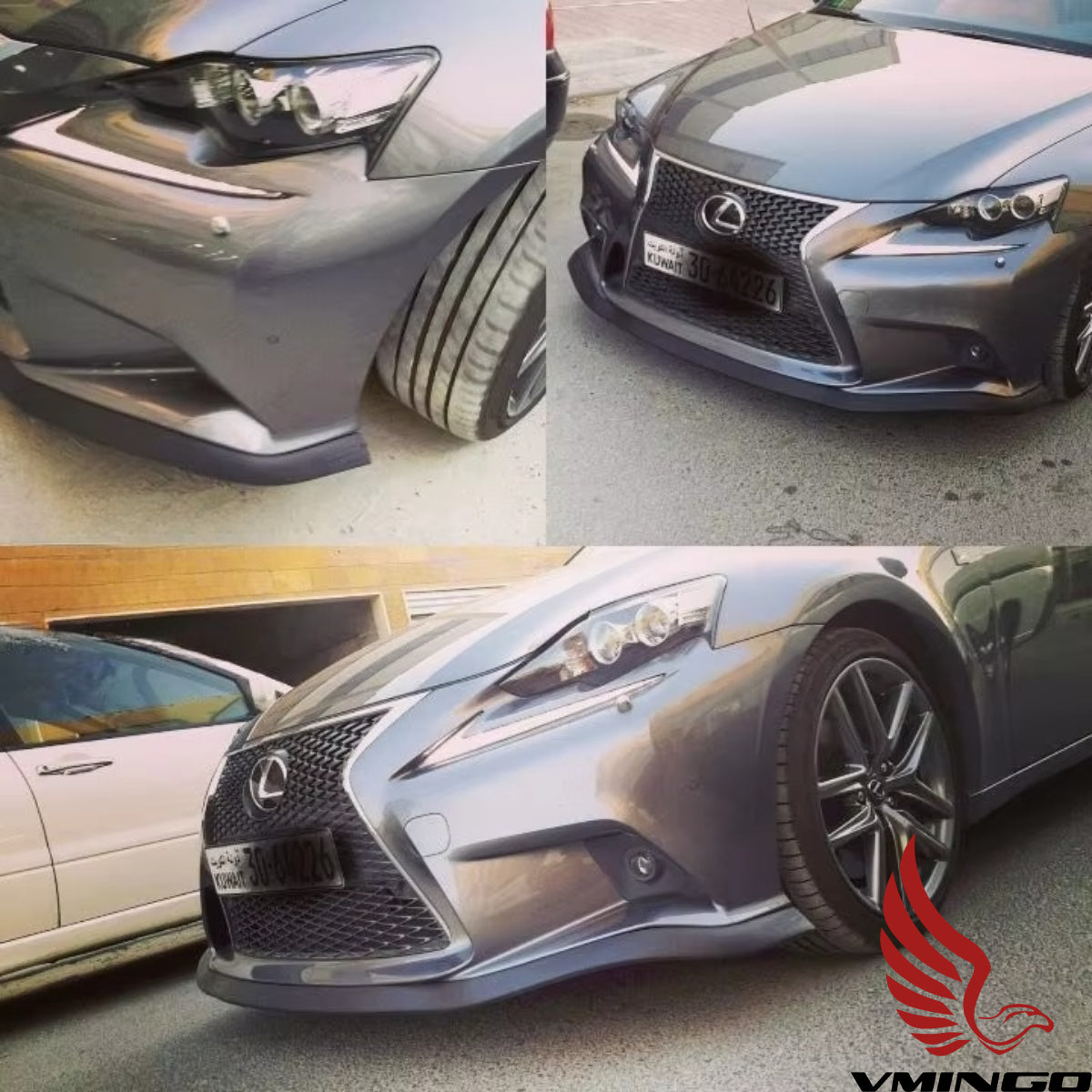 Lip Universal Samurai Facia Faldon Flexible Estribo Spoiler Negro Liso